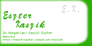 eszter kaszik business card